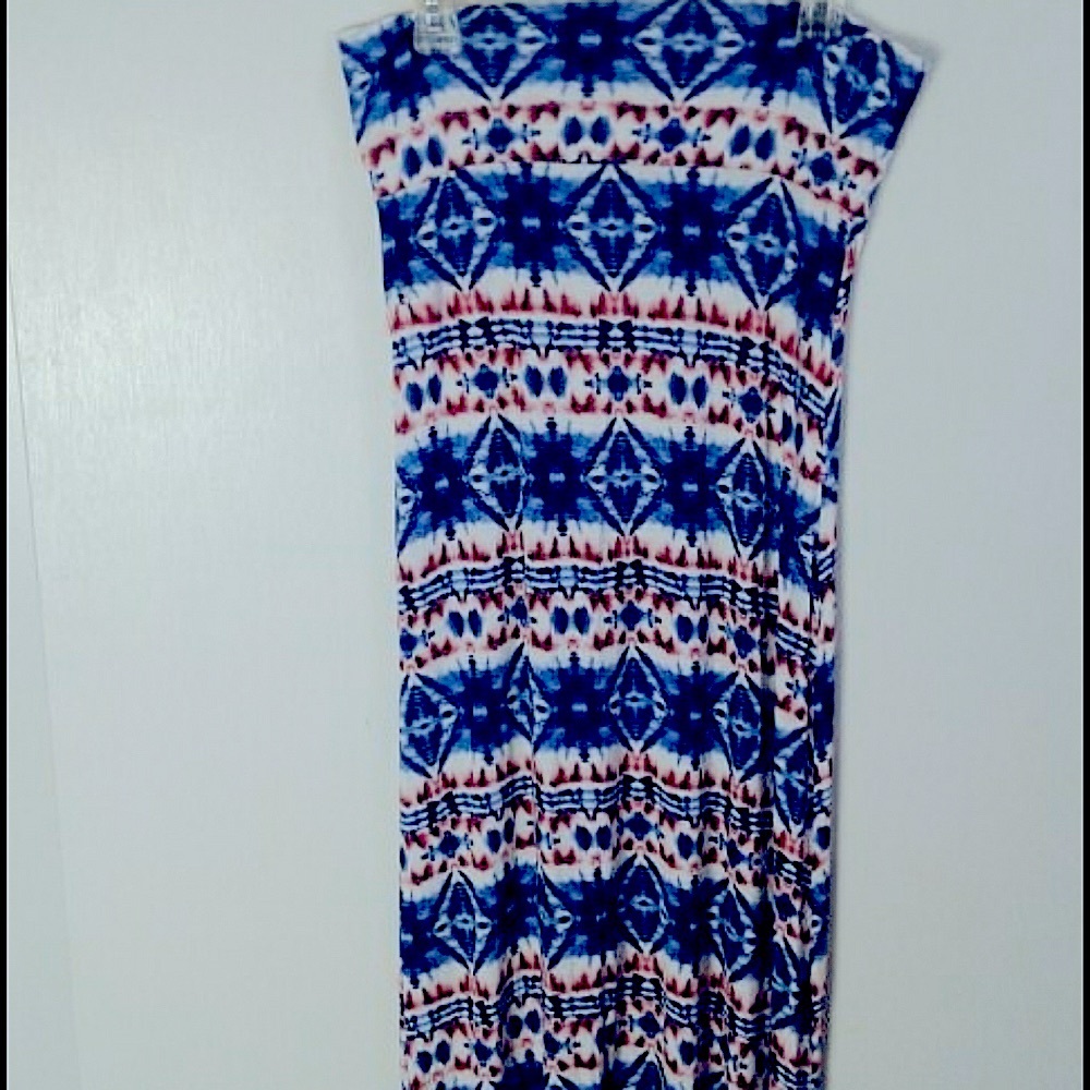 B Jewel Aztec Boho Print Skirt